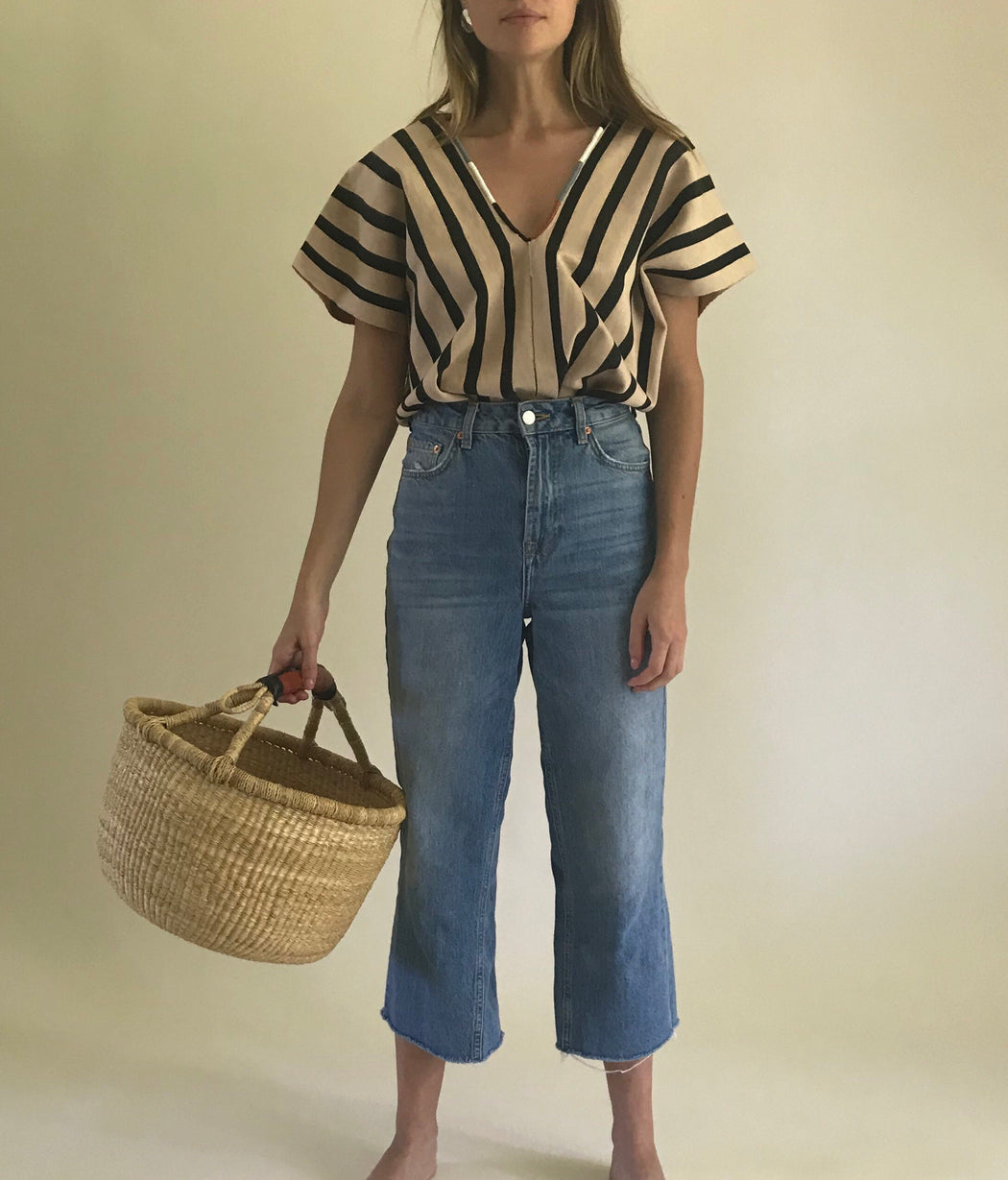 Alma Top Nude & Black Stripe / SOLD OUT