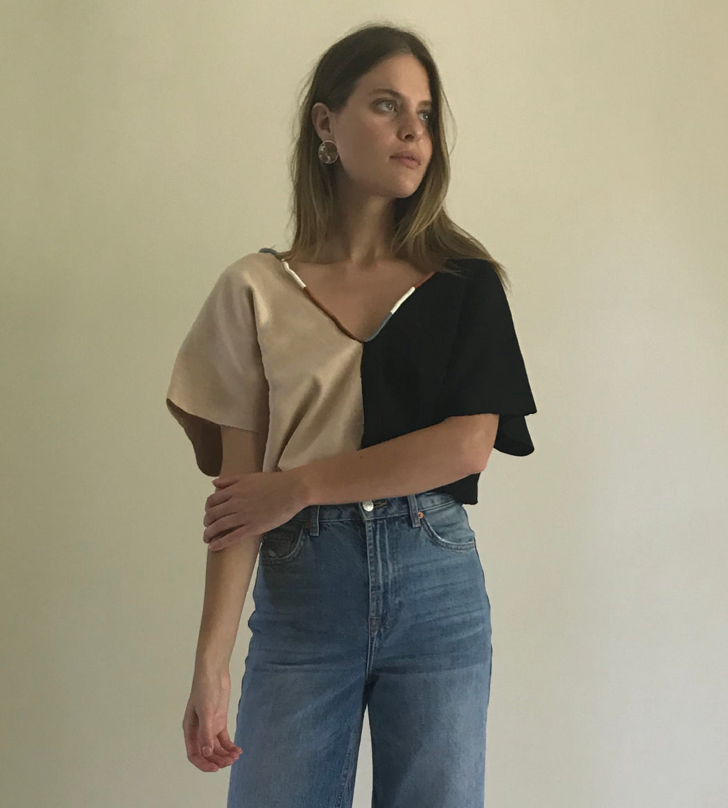 Agnes Top Nude & Black
