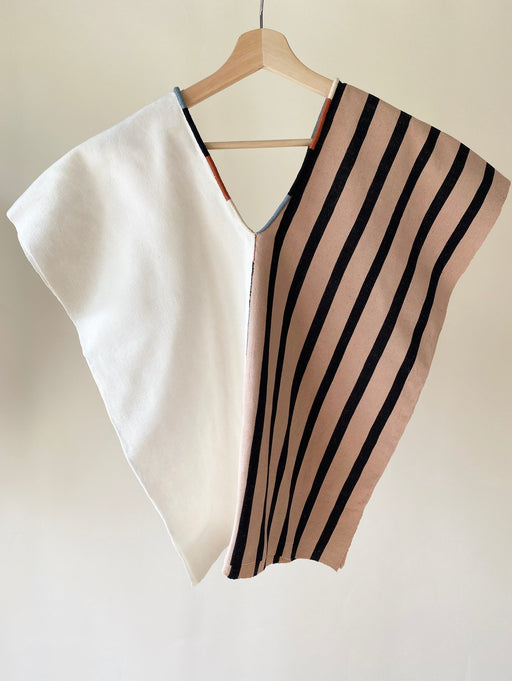 Agnes Top Nude/Black Stripes & Natural / SOLD OUT