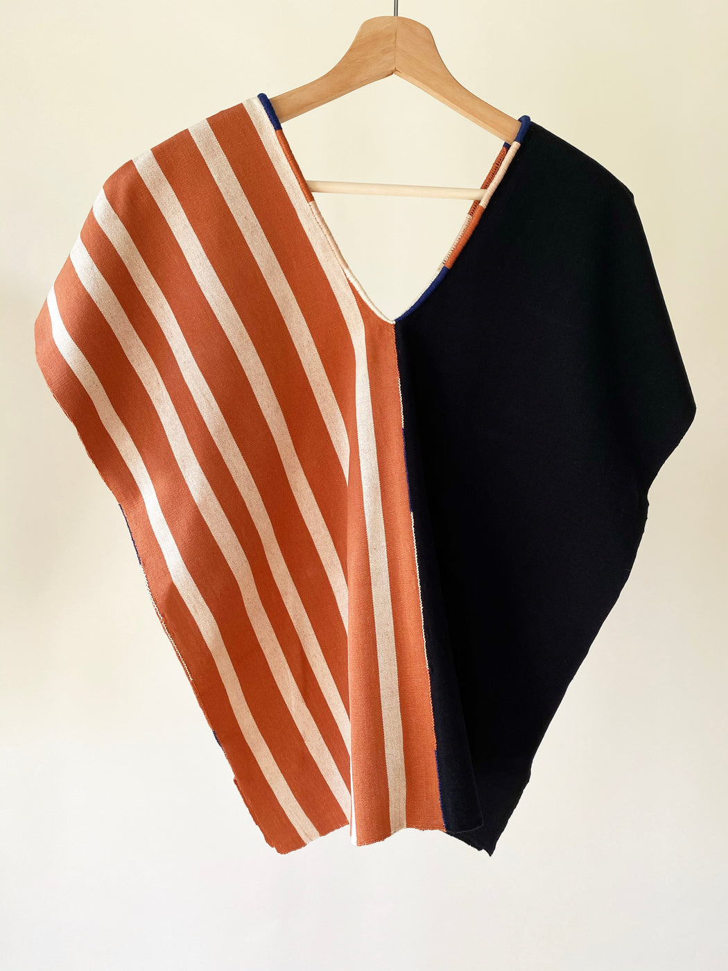 Agnes Top Tobacco/Wheat Stripes & Black