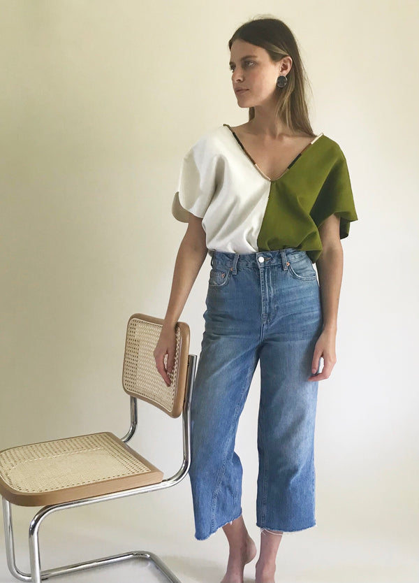 Agnes Top Avocado & Natural