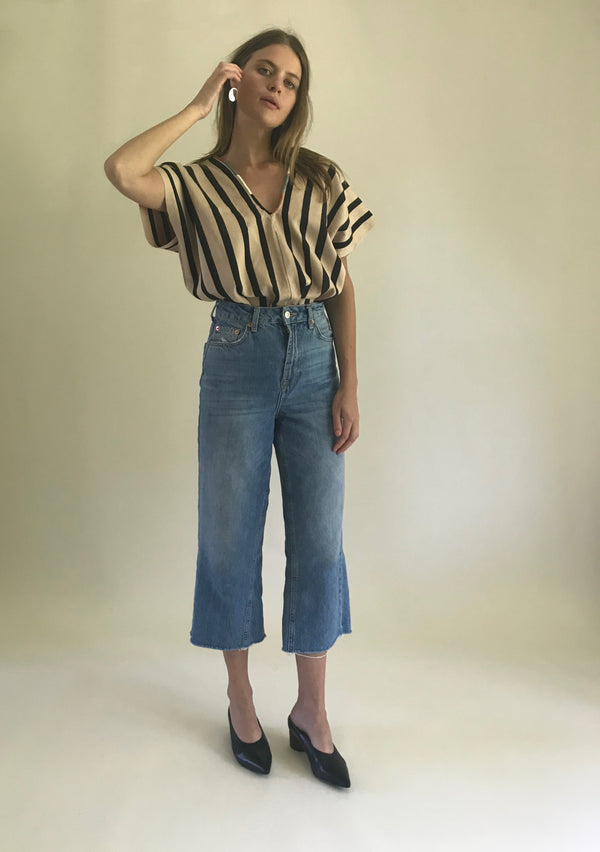 Alma Top Nude & Black Stripe / SOLD OUT