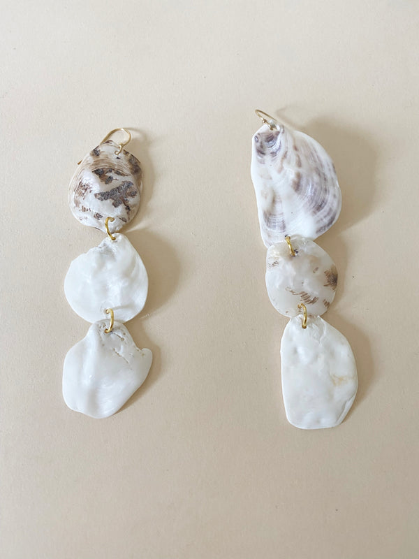 Asymmetrical Raw Pearl Earrings